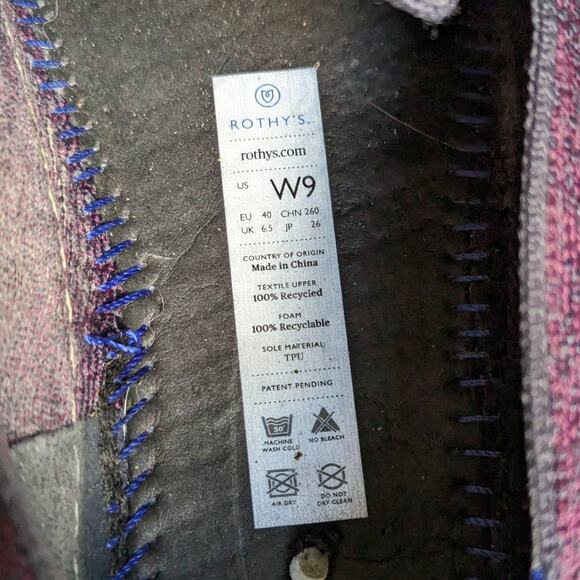 Rothy's The Sneaker Fig Python Purple Slip On, Size 9 - Picture 6 of 9